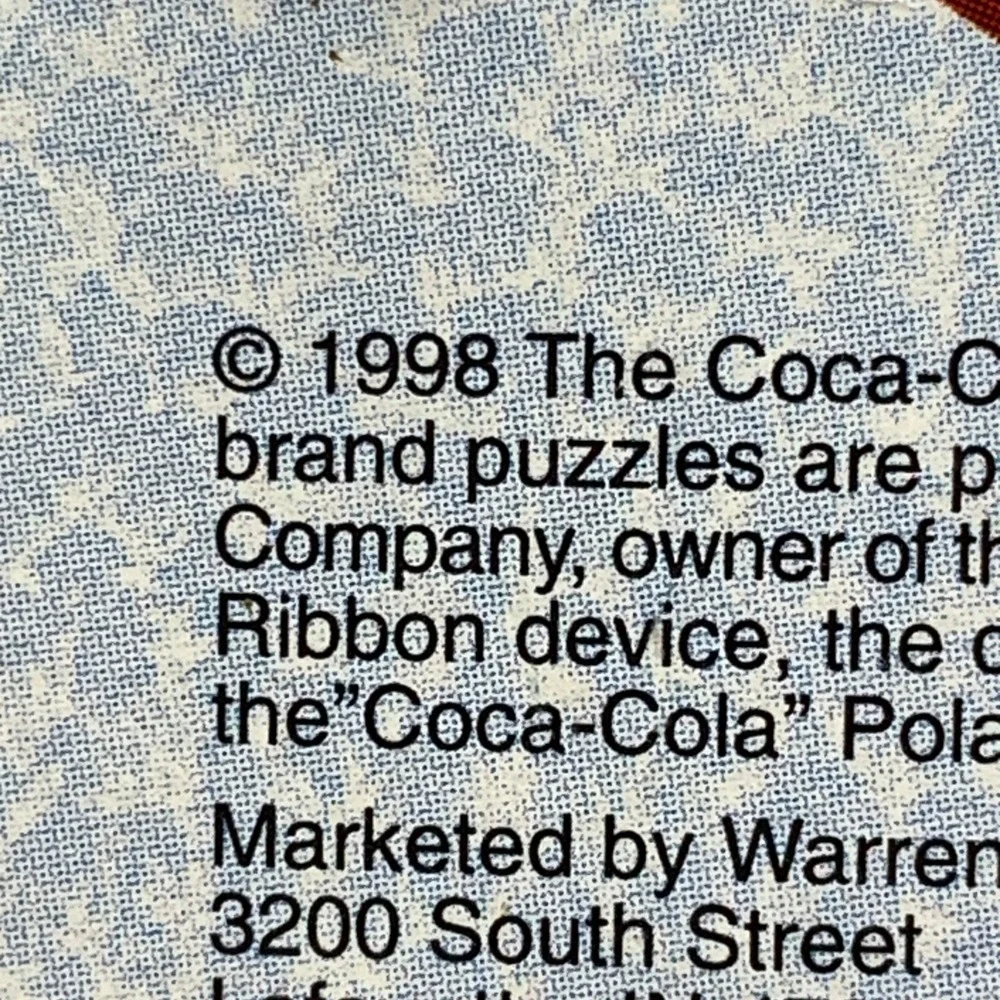 Coca-Cola Polar Bear Soccer‎ Ultra Mini 50 Piece Puzzle 1998 Collectible